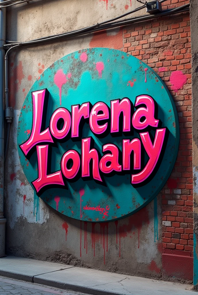 a graffiti style logo with round letters written "Lorenna Lohany Studio de Nail design"
