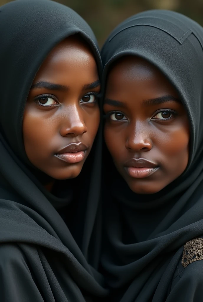 black skin girls with hijab