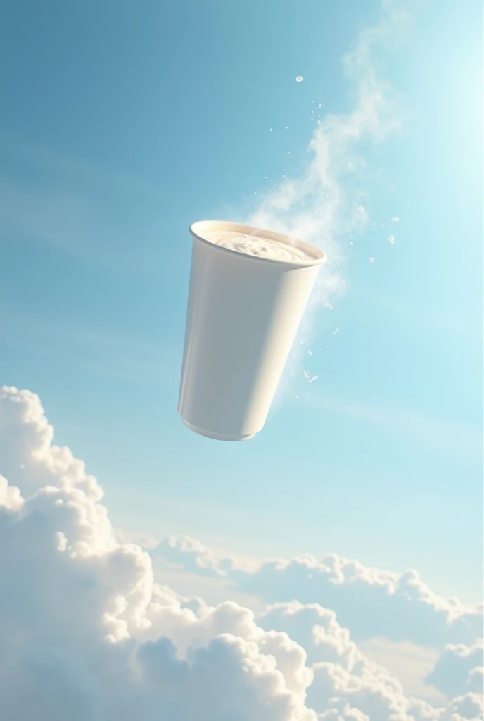 A yogurt falling like a meteorite