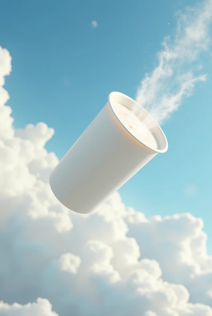 A yogurt falling like a meteorite
