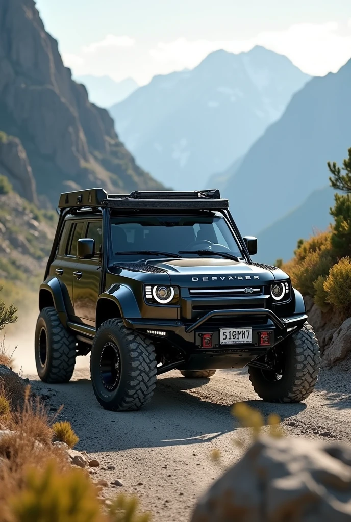 Land rover defender new models fully modified customised on mountain roads 