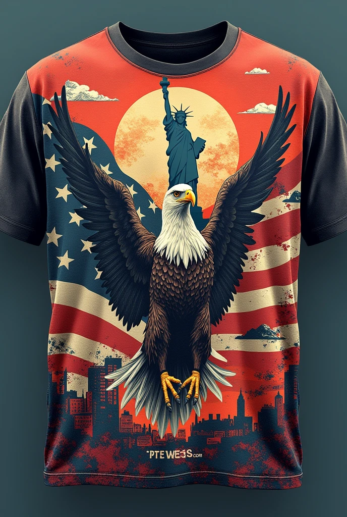 Make a shirt for my English exhibit about the United States 