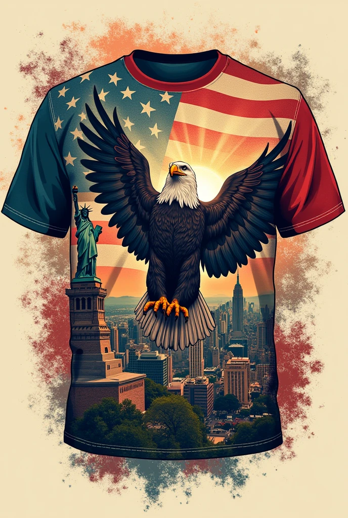 Make a shirt for my English exhibit about the United States