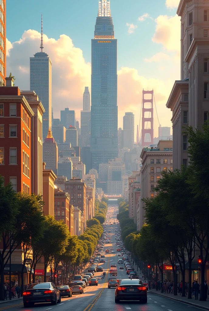 San Francisco city with, extra skyscraper