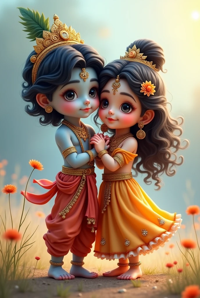 Little Radha Krishna cute clear hd photo beautiful
