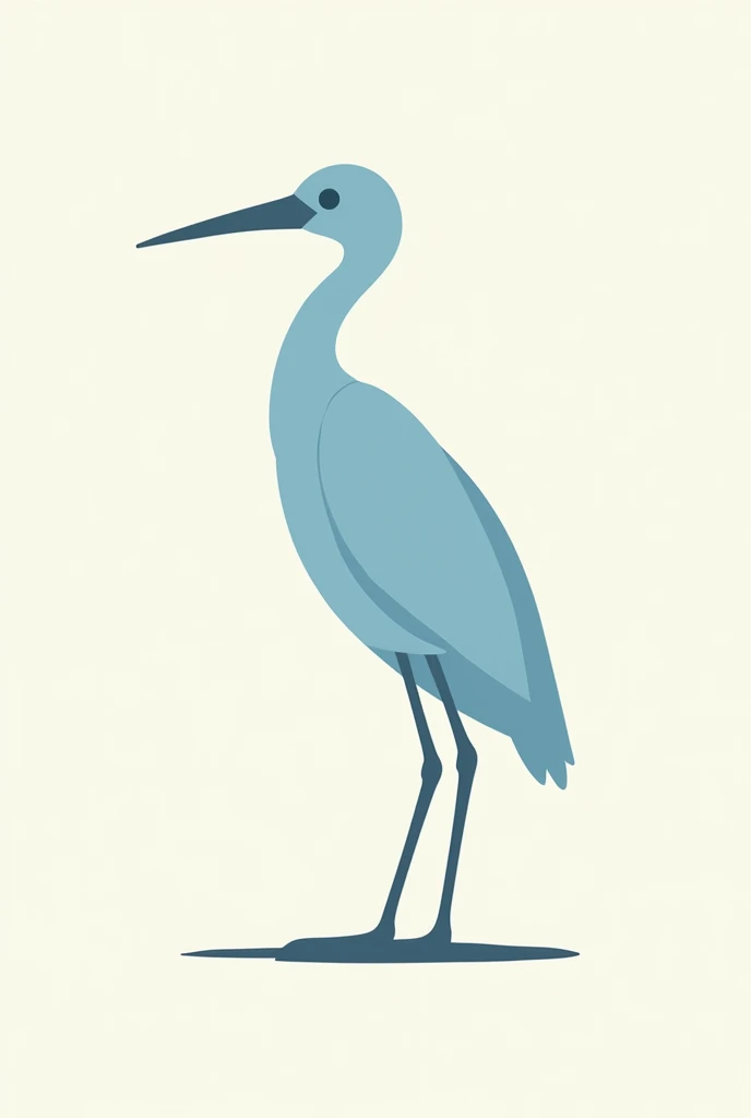 create a logo with ONLY one old school style Jabiru mycteria bird in blue