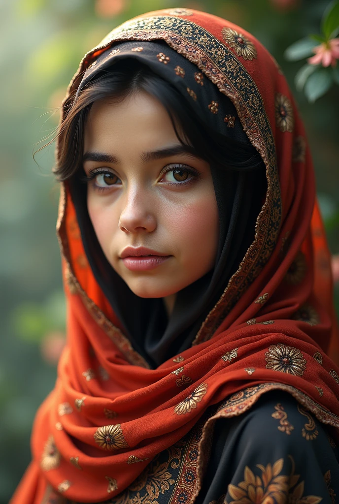 A beautiful girl in Muslim costume
