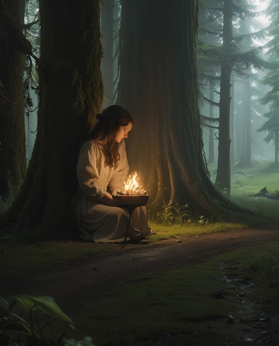 Create an illustrated cover of this story in a 11.518"x8.750" format where the protagonist should appear on the right side of this cover. In the following pages, you will embark on a journey filled with magic, love, and rediscovery. This is the story of Sofia, a young girl whose life changes forever when her beloved grandmother, Clara, decides to move to a secluded place deep in the woods. What begins as a painful separation between two soulmates becomes an epic journey of self-discovery, courage, and connection with nature. The forest in this story is not just a setting, but a character in itself, full of life, mysteries, and ancient powers that have been guarded by generations of guardians. It is a place where time seems to stand still, where trees whisper secrets to the wind, and where the forces of nature intertwine with the hearts of those brave enough to listen.
There was a problem validating the information you provided