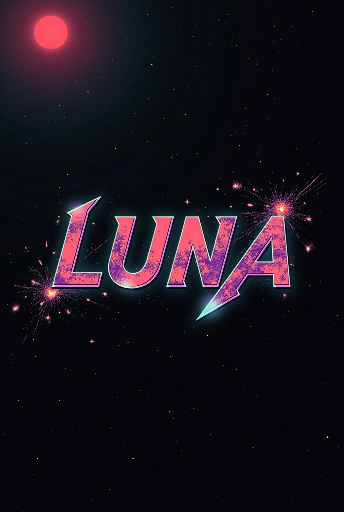 High resolution, logo spelling swiftly “Luna” cool, Jdm theme, anime theme, Cyberpunk vibe name spelling, brand logo, logo for tshirt, brand logo “LUNA”, neon vibes, acid trip vibes, acid trip, shooting stars, acid trip inside “LUNA”, acid trip, hallucinations inside “LUNA”, Waves of hallucinations, purple, techno hallucinations inside “LUNA”, Acid trip hallucinations inside “LUNA” , Waves of hallucinations inside “LUNA, splash of red and silver,