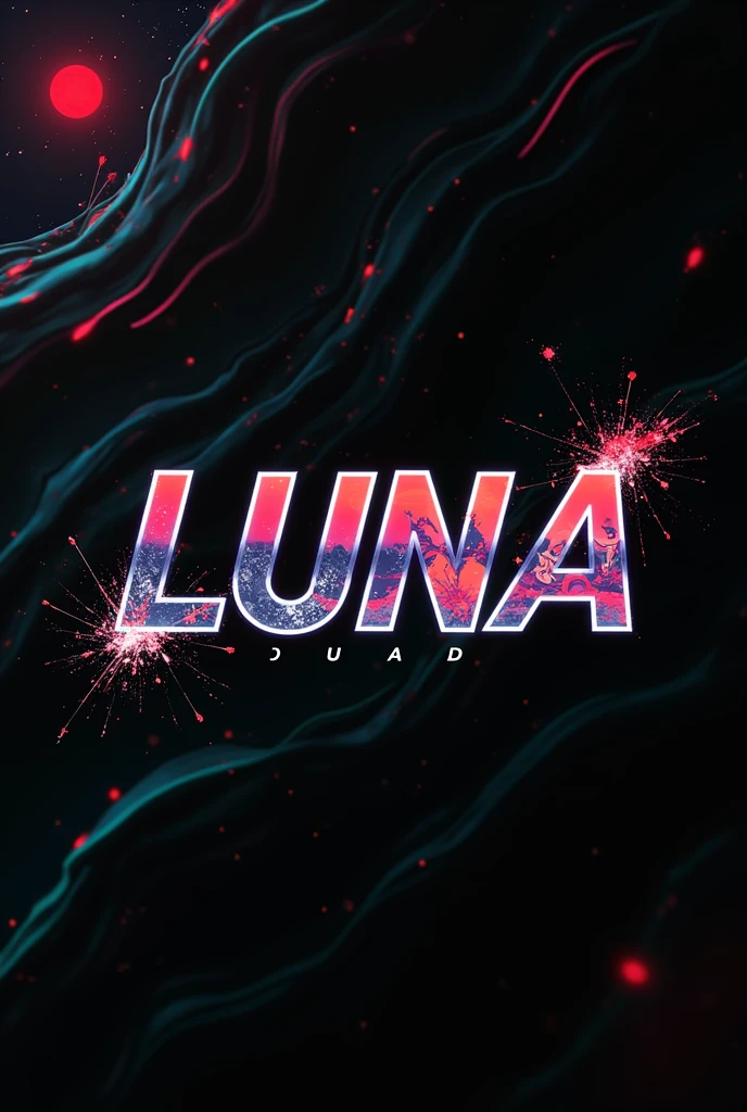 High resolution, logo spelling swiftly “Luna” cool, Jdm theme, anime theme, Cyberpunk vibe name spelling, brand logo, logo for tshirt, brand logo “LUNA”, neon vibes, acid trip vibes, acid trip, shooting stars, acid trip inside “LUNA”, acid trip, hallucinations inside “LUNA”, Waves of hallucinations, purple, techno hallucinations inside “LUNA”, Acid trip hallucinations inside “LUNA” , Waves of hallucinations inside “LUNA, splash of red and silver,