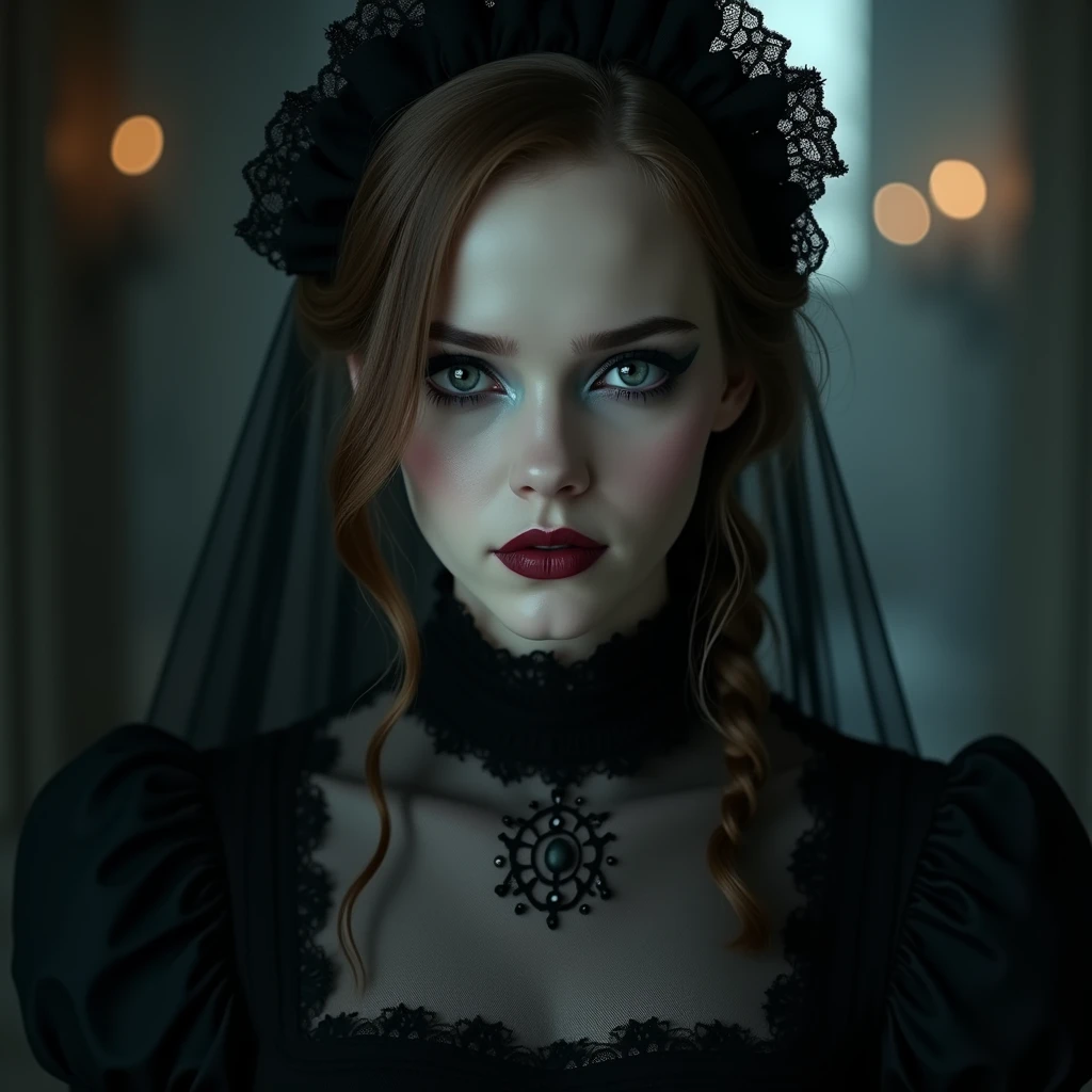 (smoky castle halls, spooky, spooky, skeletons, dilapidated, candles, fire, statues, magic, smoke, thrones, jewels, gems, gold, silver, diamonds, glitter, sapphires, rubies, emeralds , Pearl, Amber, Obsidian), (Vision, (Vision), HDR, CG, Hyper Realistic, Very Detailed, (((((Movie Style))), ((((Perfect Details))), Very Sophisticated, Soothing Tone, Frenzy for Detail, Intricate Detail , Ultra Detail, Low Contrast, Soft Light, Dark, Mixed Exposure,), 1 Girl, (Perfect Body), (Silver Hair, Silver Long Hair), (Perfect, Clean, Sophisticated, Beautiful , charming, sexy, facial features), willow brows, pink lips, (sparkling red eyes), ((big breasts)), slim waist and beautiful legs, (black witch hat, black tulle witch skirt, ((lace)),((lace)) ,((lace)),light leak,jewelry,gem,gold,silver,diamond,glitter,sapphire,ruby,emerald,pearl,amber,obsidian),full body