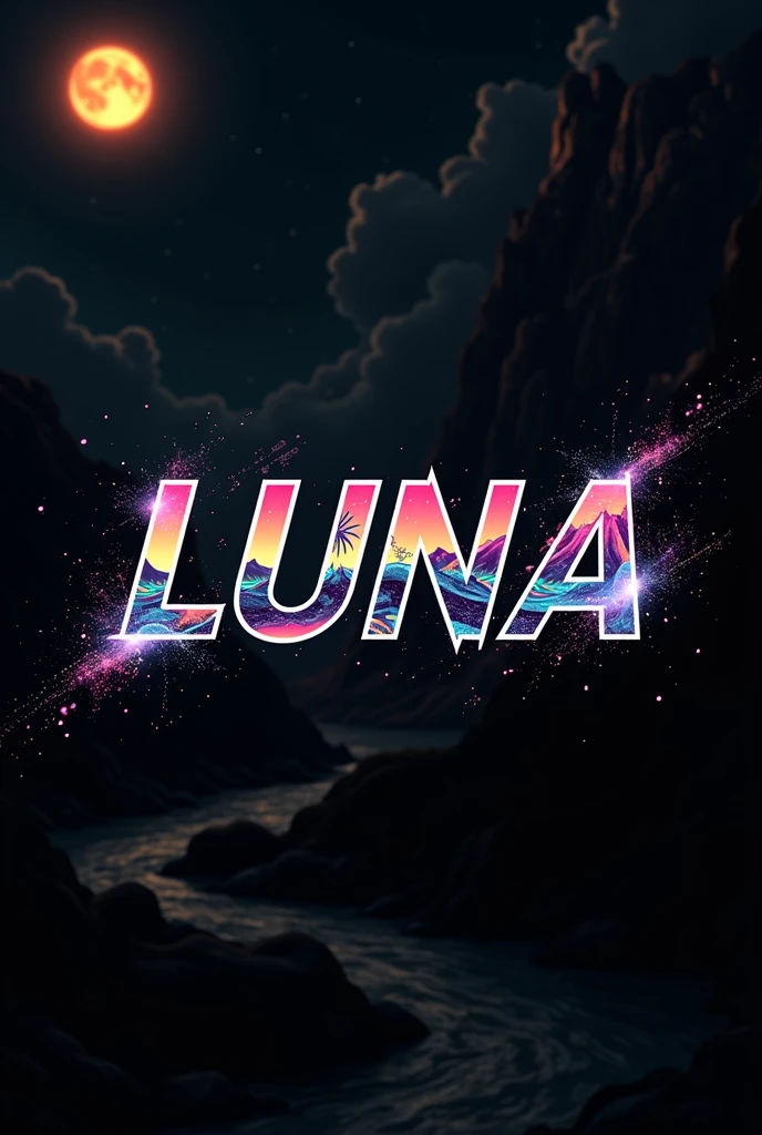 High resolution, logo spelling swiftly “Luna” cool, Jdm theme, anime theme, Cyberpunk vibe name spelling, brand logo, logo for tshirt, brand logo “LUNA”, neon vibes, acid trip vibes, acid trip, shooting stars, acid trip inside “LUNA”, acid trip, hallucinations inside “LUNA”, Waves of hallucinations, purple, techno hallucinations inside “LUNA”, Acid trip hallucinations inside “LUNA” , Waves of hallucinations inside “LUNA, splash of purple,