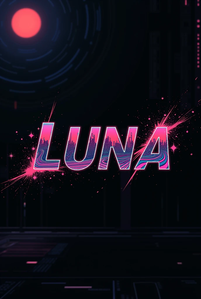 High resolution, logo spelling swiftly “Luna” cool, Jdm theme, anime theme, Cyberpunk vibe name spelling, brand logo, logo for tshirt, brand logo “LUNA”, neon vibes, acid trip vibes, acid trip, shooting stars, acid trip inside “LUNA”, acid trip, hallucinations inside “LUNA”, Waves of hallucinations, purple, techno hallucinations inside “LUNA”, Acid trip hallucinations inside “LUNA” , Waves of hallucinations inside “LUNA, splash of red,