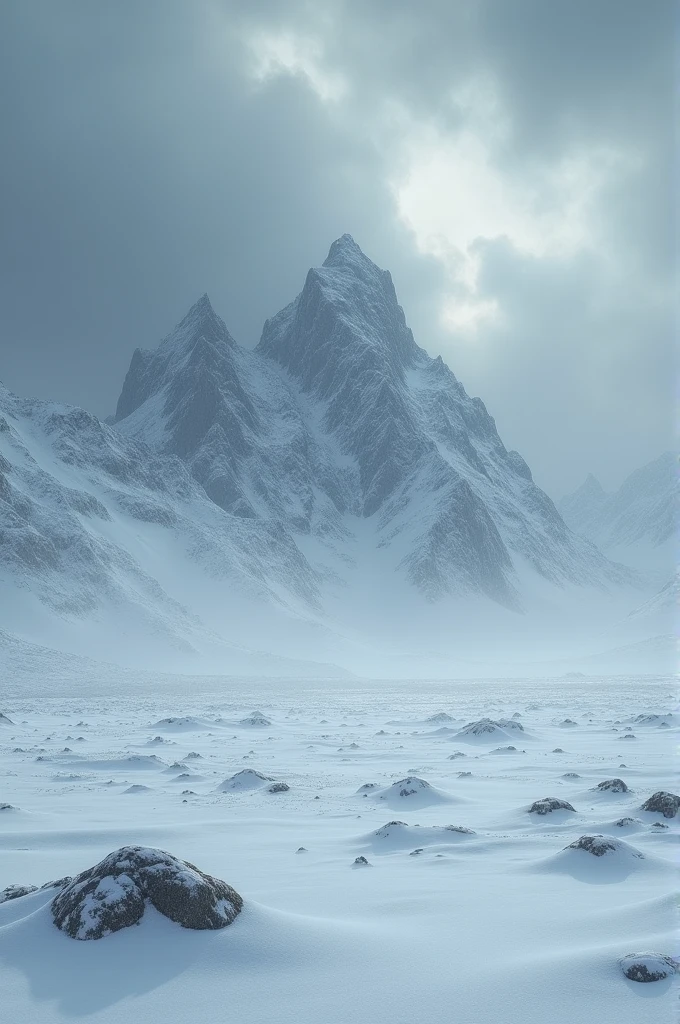 Create a cold place landscape image