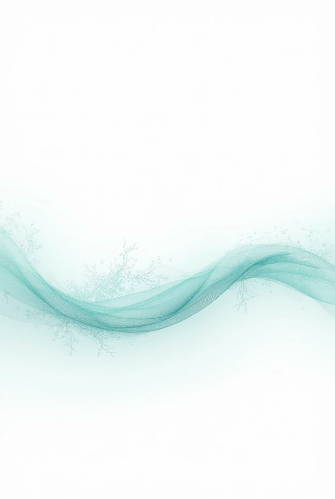 DRAW A WAVE WITH SMALL MINTS IN FINE-LINE STYLE IN LIGHT BLUE ON A WHITE BACKGROUND