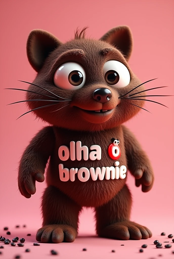 **Brand Name:** "Olha o Brownie"
drawing of a Brownie with eyes taken off, very extroverted and current letters