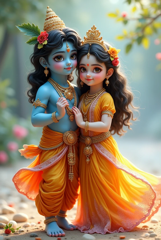 Little Radha Krishna cute clear hd photo beautiful