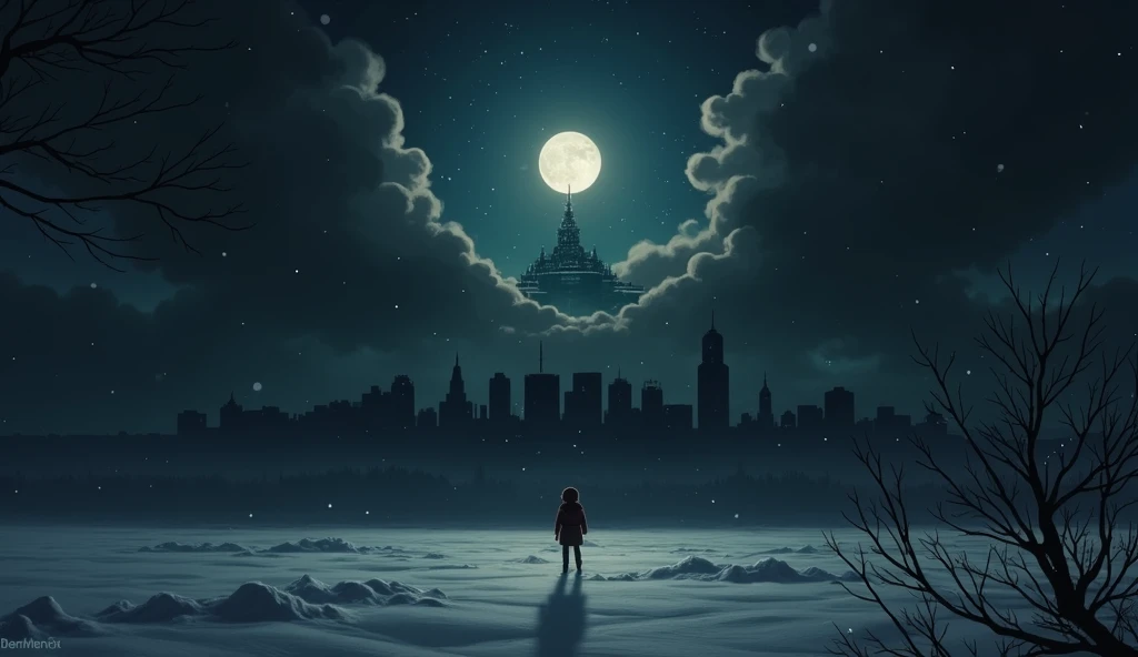 winter, snow, skyline fields, day, no people, In the style of Makoto Shinkai。master piece, ultra detail, precision, ultra-realistic,