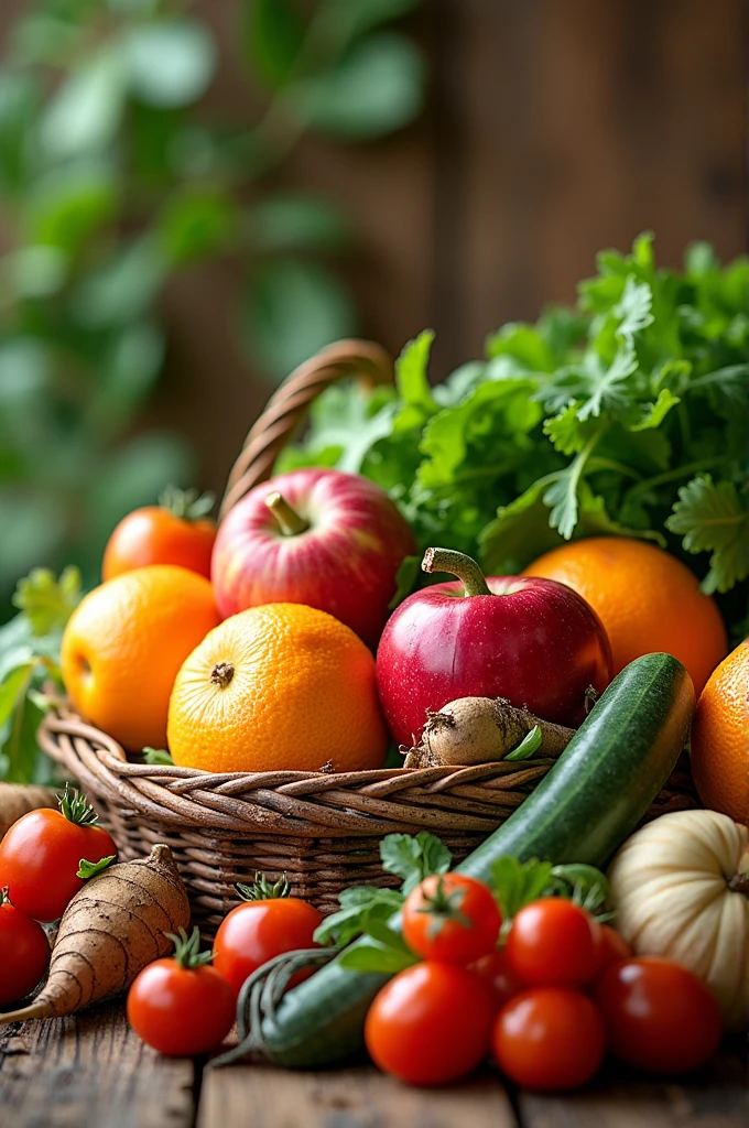 Healthy fruits and vegetables 