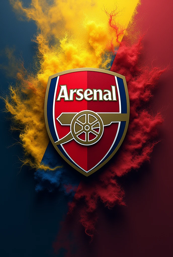 Image in which you combine the shield of Colombia and that of Arsenal