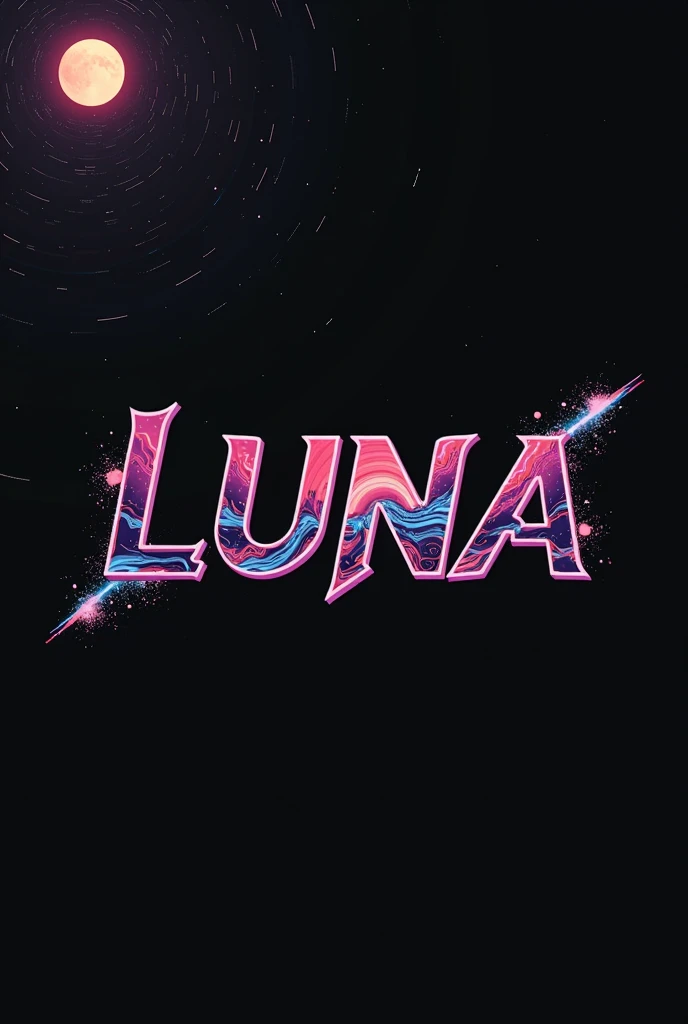 High resolution, Logo for Jdm cars, logo spelling swiftly “Luna” cool, Jdm theme, anime theme, Cyberpunk vibe name spelling, brand logo, logo for tshirt, brand logo “LUNA”, neon vibes, acid trip vibes, acid trip, shooting stars, acid trip inside “LUNA”, acid trip, hallucinations inside “LUNA”, Waves of hallucinations, splash, stars, space hallucinations, red space, purple hallucinations, 