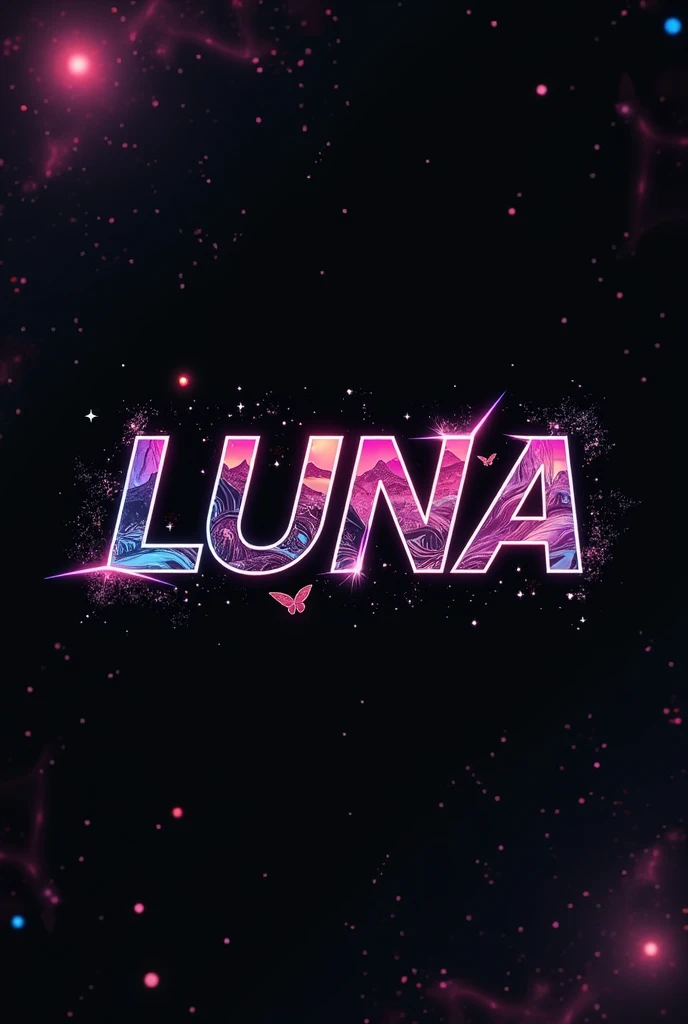 High resolution, Logo for Jdm cars, logo spelling swiftly “Luna” cool, Jdm theme, anime theme, Cyberpunk vibe name spelling, brand logo, logo for tshirt, brand logo “LUNA”, neon vibes, acid trip vibes, acid trip, shooting stars, acid trip inside “LUNA”, acid trip, hallucinations inside “LUNA”, Waves of hallucinations, splash, stars, space hallucinations, red space, purple hallucinations,