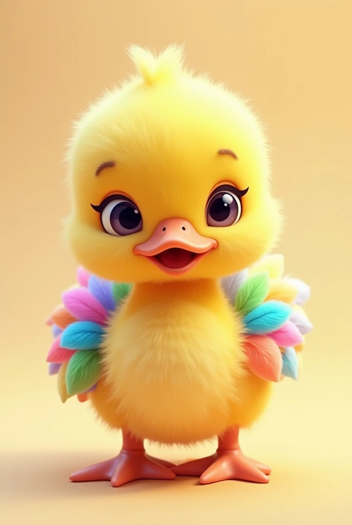 animated baby duck of many colors