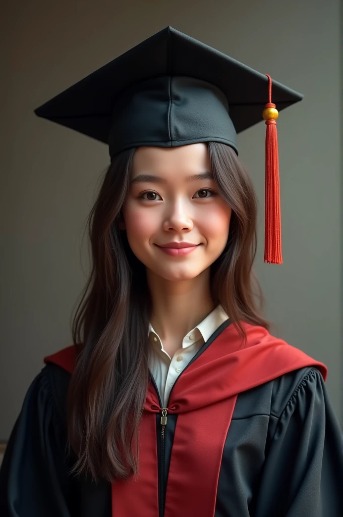 The image of my deceased friend in her graduation gown for a degree in sports science and physical education
