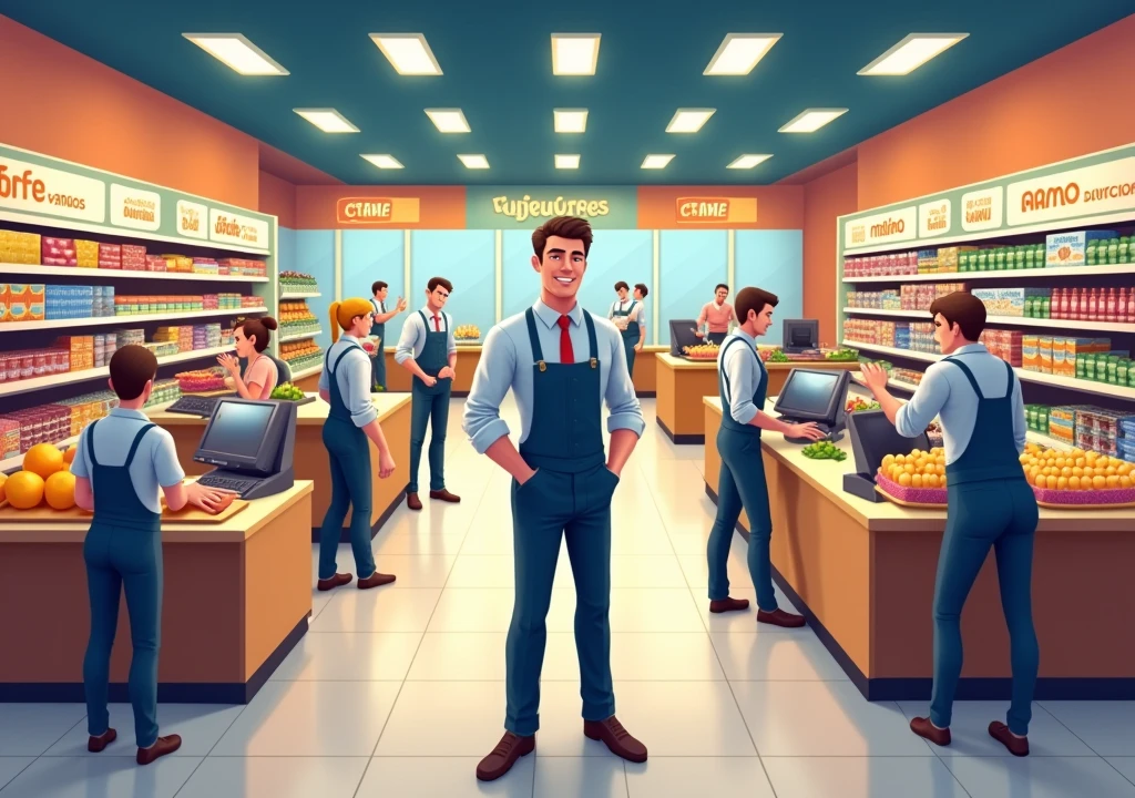 Supermarket simulator game thumbnail