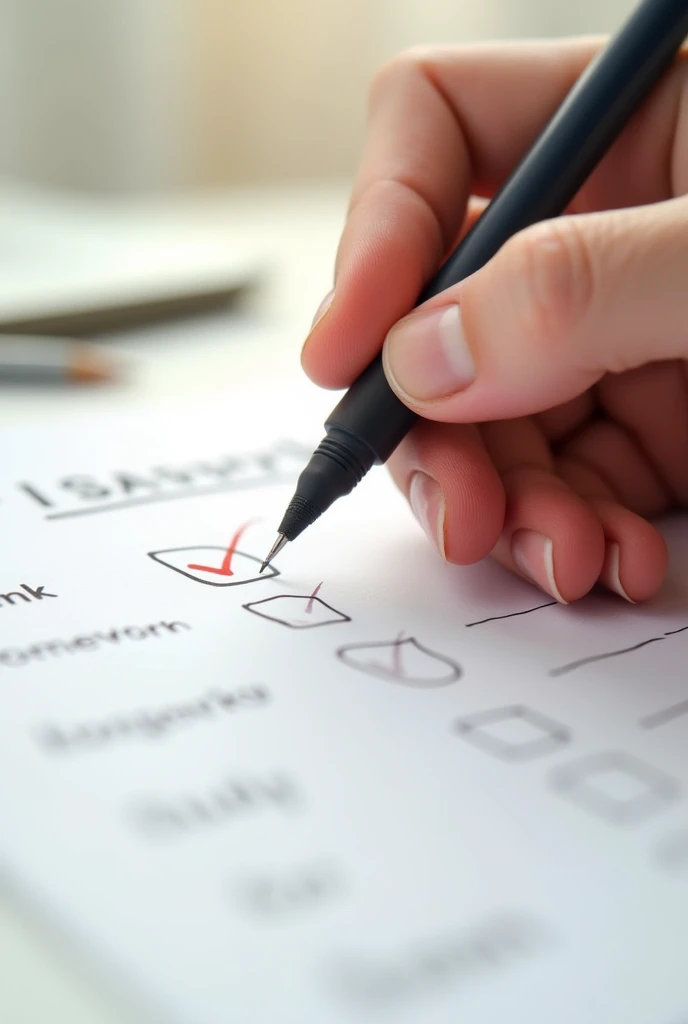 a hand holding a pen placing a check on a school to do list