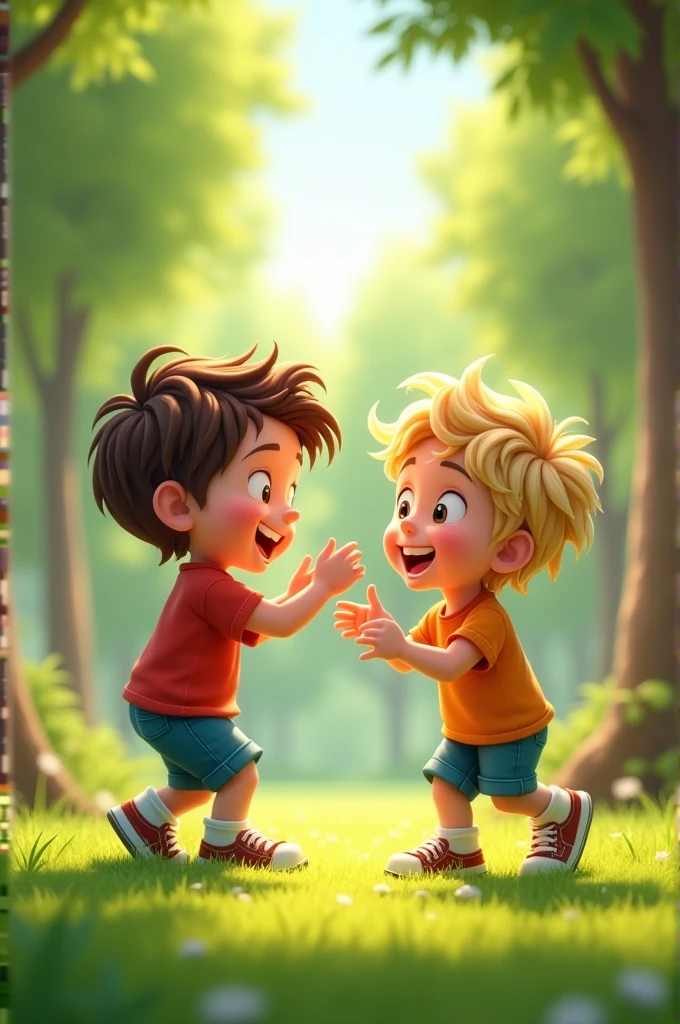 Generate an image of 2 boy