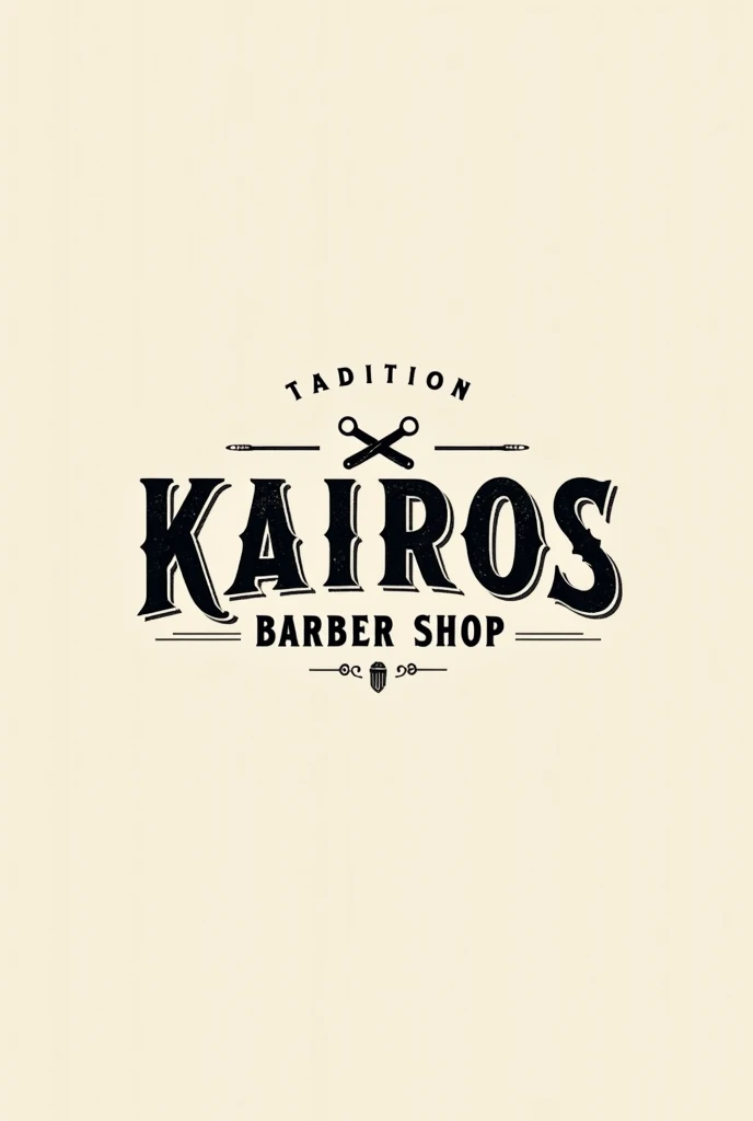 logo type. co. Name Kairos Barber Shop