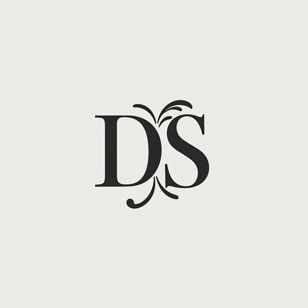 I want a logo for my design agency. something minimalist and professional. with fine and elegant touches. maybe something with the company's initials. I want it in black and/or white