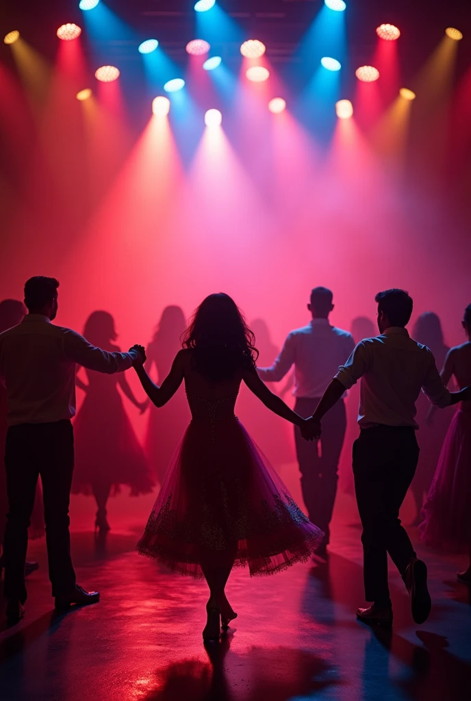 I want a background to place lyrics of classic salsa songs in which I can interact with listeners and have a play of lights with movements