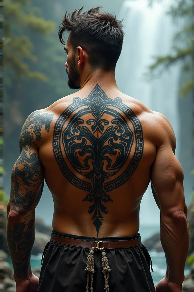 And a tattoo on a man&#39;s back with a Nordic meaning