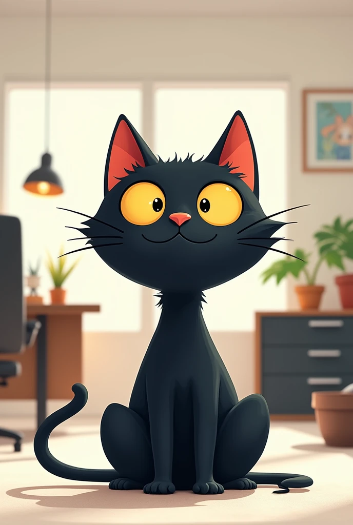 Illustration for an advertising agency that includes a black cat and the caption "Eureka - Marketing Agency"