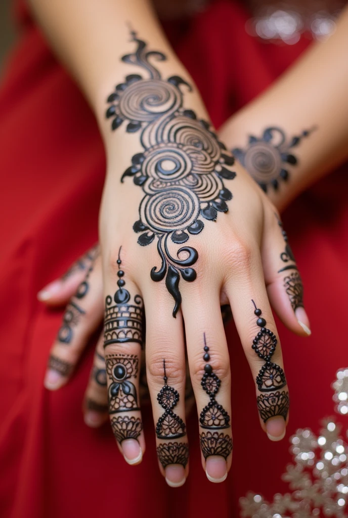 generate more unique Shadi Special mehndi design on hand