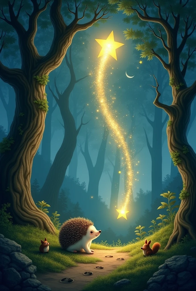  Be a shooting star that can turn into a little hedgehog and explore the forest.