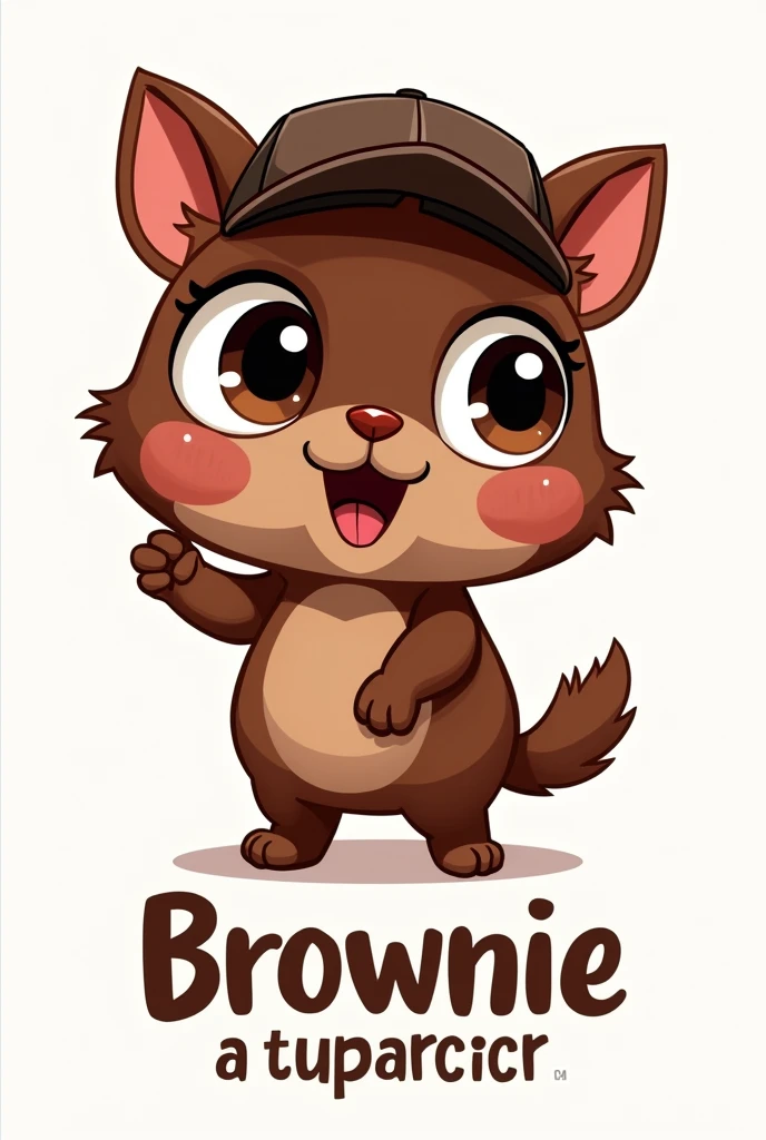 
**Brand Name:** "Olha o Brownie"

 drawing of a Brownie with big eyes wearing a men&#39;s cap, very outgoing and current letters
