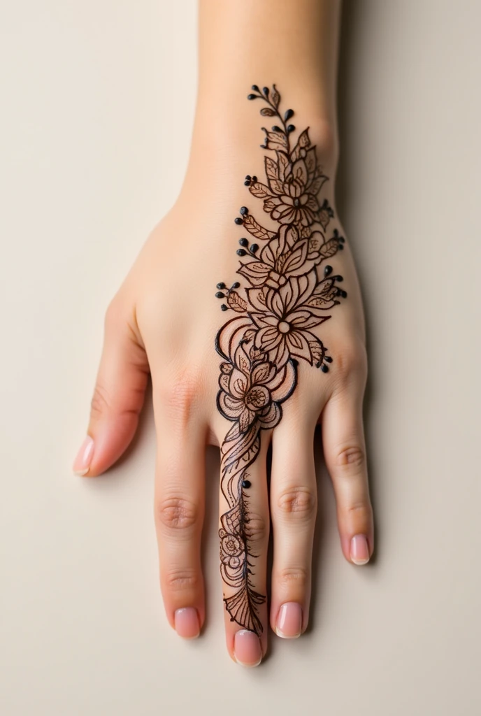 generate modern Traditional mehndi design on hand
