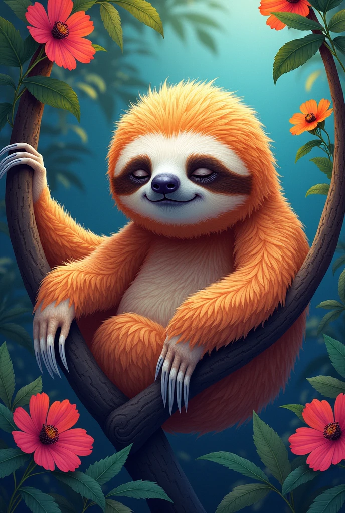 Sloth colorful