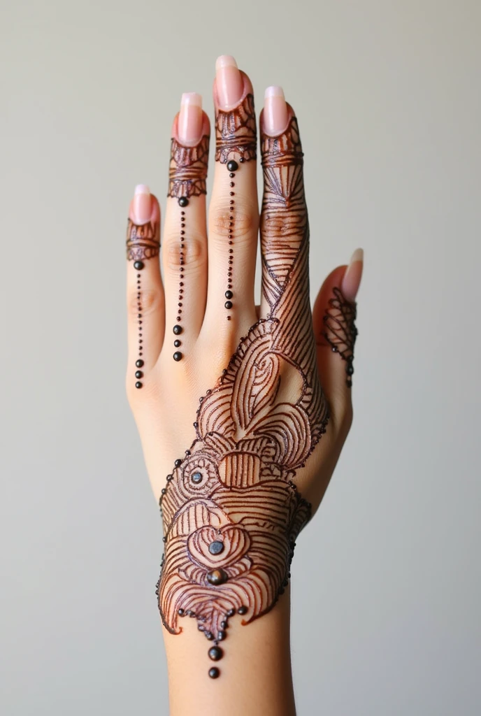generate modern Rajasthani mehndi design on hand