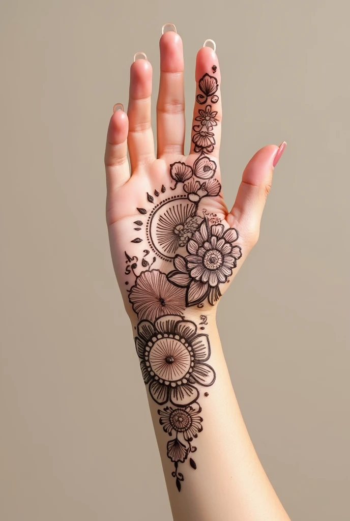 generate modern Karwa Chauth Special mehndi design on hand