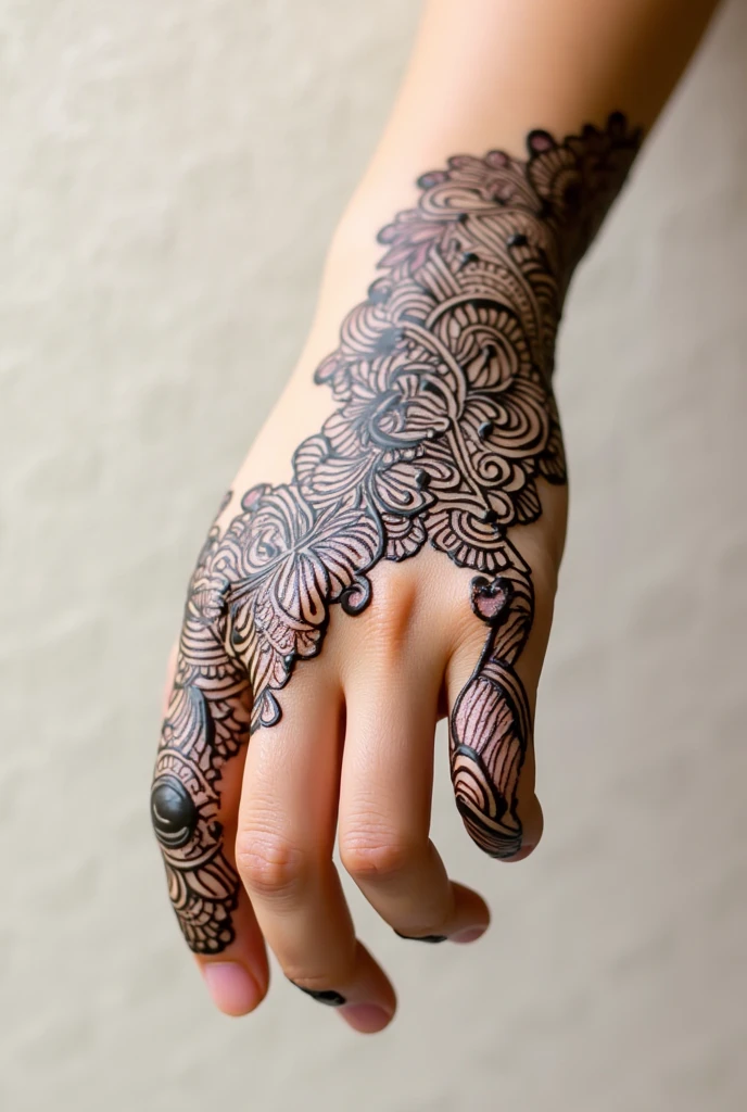 generate modern Rajasthani mehndi design on hand