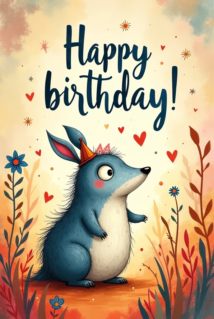 birthday card with an inspirational caption