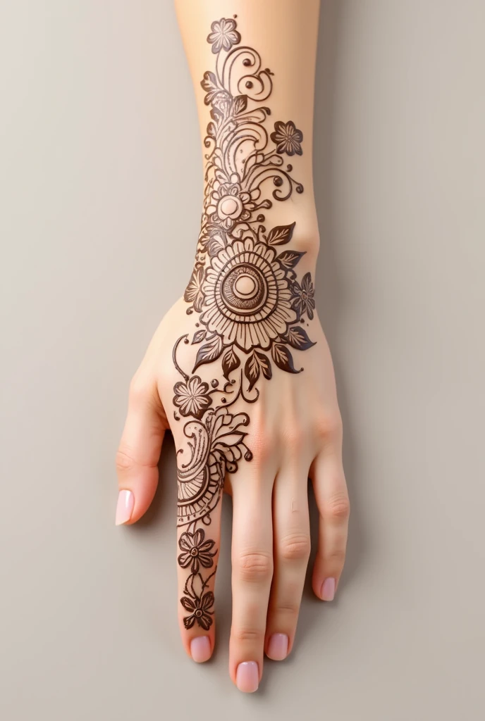 generate modern Traditional mehndi design on hand