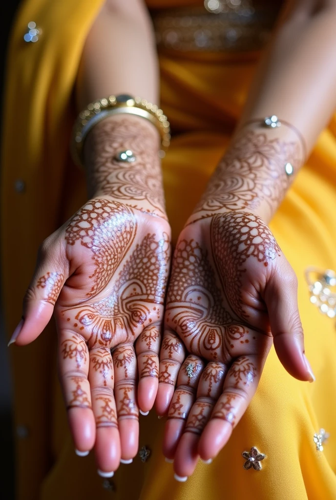 generate modern Shadi Special mehndi design on hand