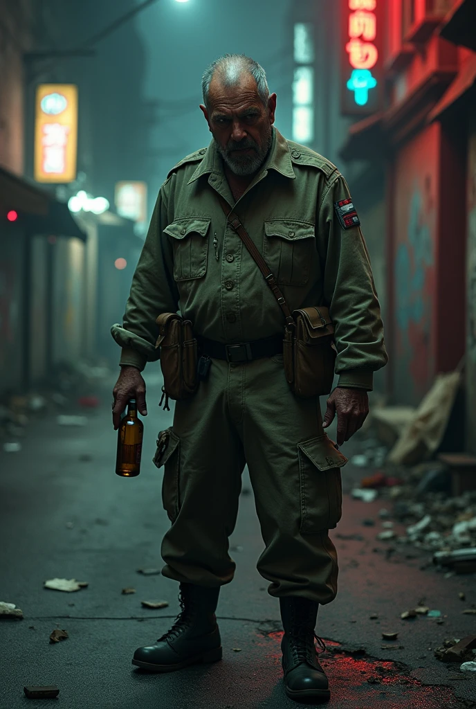 Drunk poor army man
