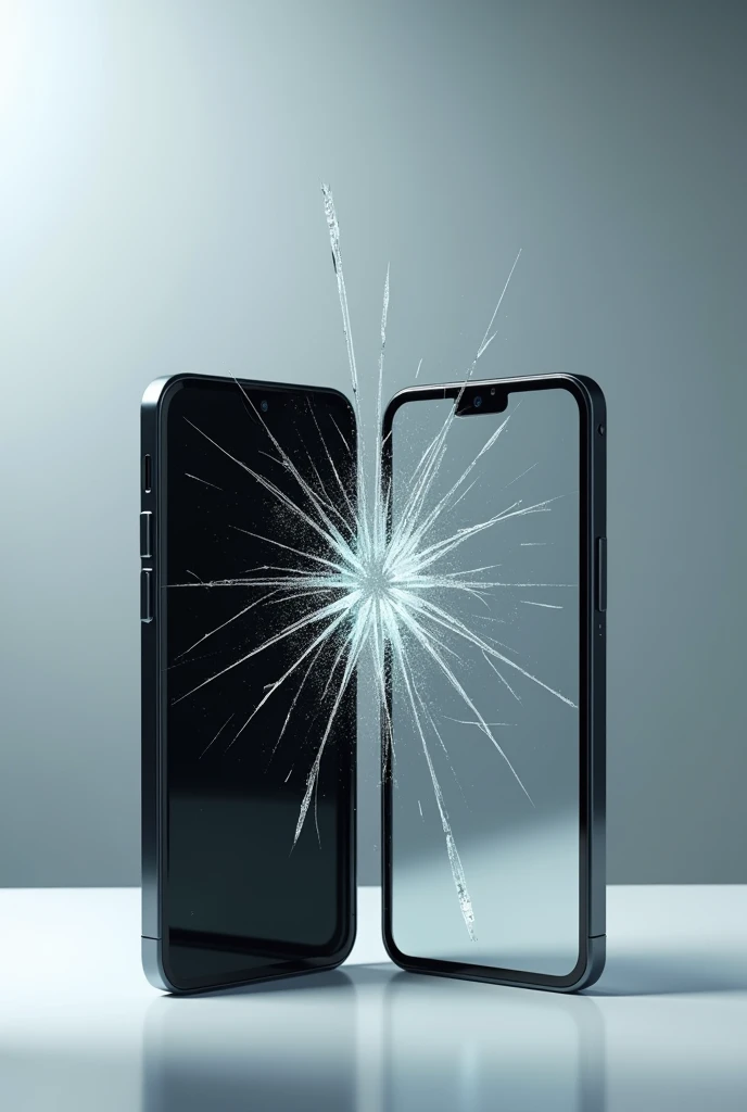 one phone cracked and the other not 

