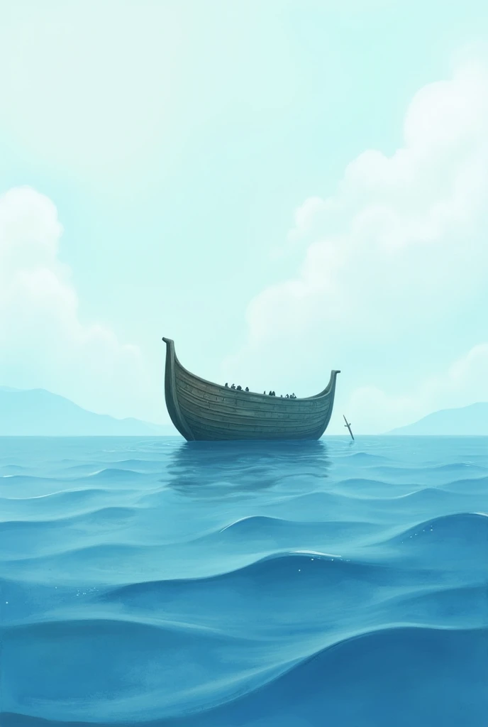 Noah's Ark Blue Watercolor